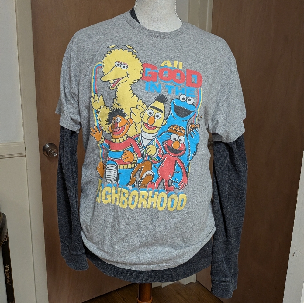 MAD Engine Sesame Street Graphic Tee Shirt Size Large Retro Cartoon Tee - Picture 6 of 6